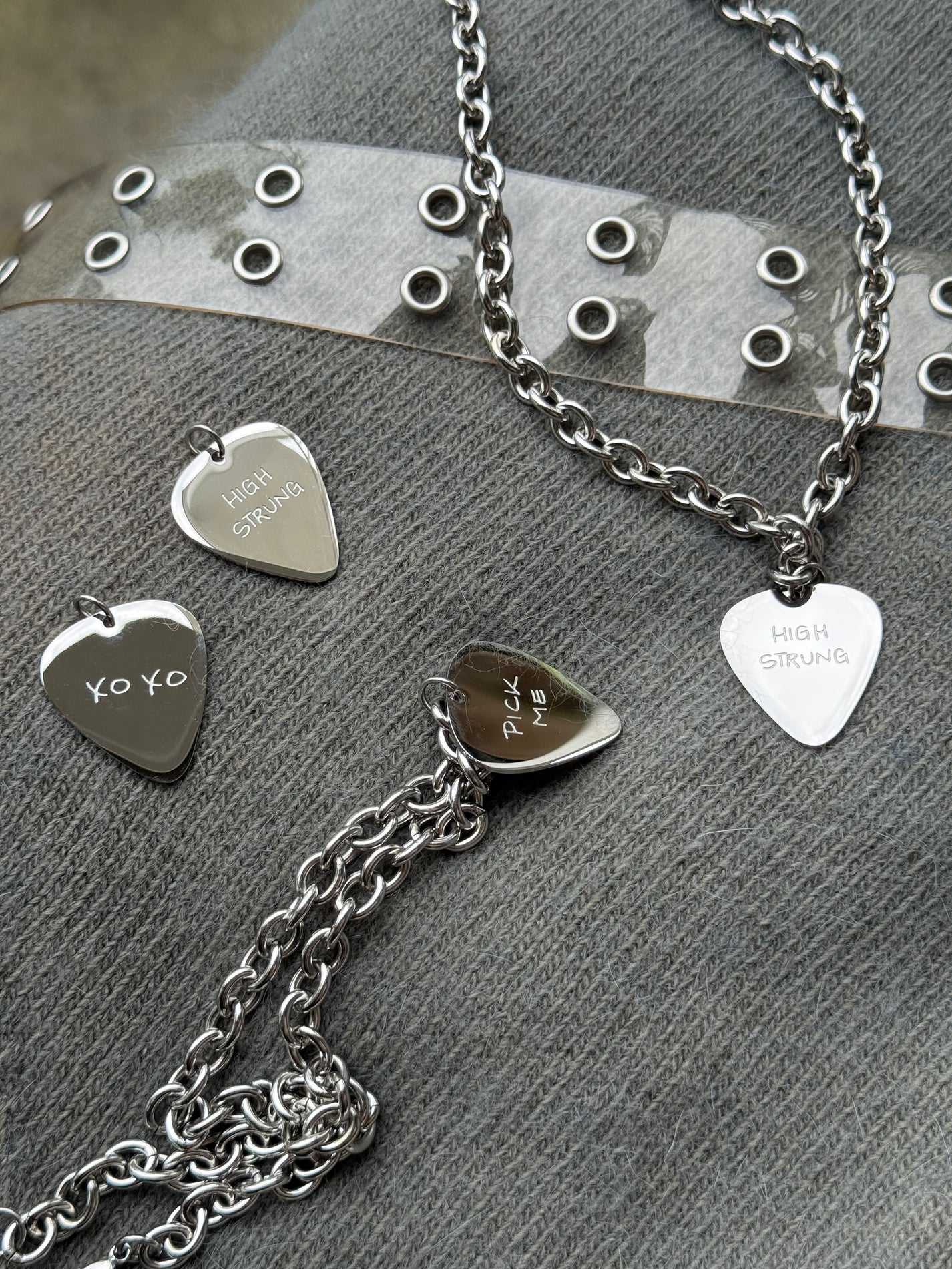 the guitar pick necklace